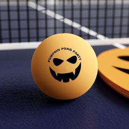 Grappig Halloween pompoen feest gepersonaliseerd Pingpongbal