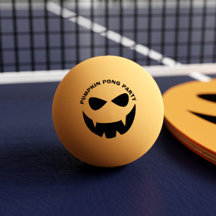 Grappig Halloween pompoen feest gepersonaliseerd Pingpongbal