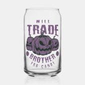 Grappig Halloween pompoen glas (Voorkant)