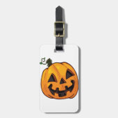 Grappig Halloween Pompoen T-Shirt Bagagelabel (Voorkant verticaal)