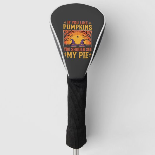 Grappig Halloween Pompoentaart Heksendesign_1 Golfheadcover (Voorkant)