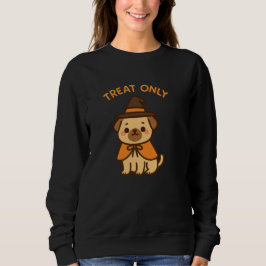 Grappig Halloween Pug Heks Dames Sweatshirt