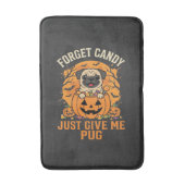 Grappig Halloween Pug Snoep Design_1 Badmat (Voorkant Verticaal)