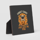 Grappig Halloween Pug Snoep Design_1 Fotoplaat (Voorkant)