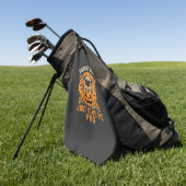 Grappig Halloween Pug Snoep Design_1 Golfhanddoek (Groen)