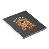 Grappig Halloween Pug Snoep Design_1 Notitieblok (Schuin)