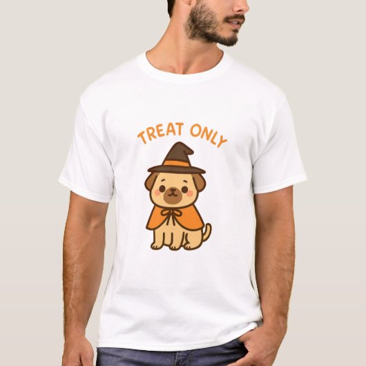 Grappig Halloween Pugshe witch T-shirt (Voorkant)