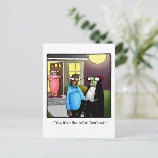 Grappig Halloween Pumpkin Humor Briefkaart (Staand voorkant)