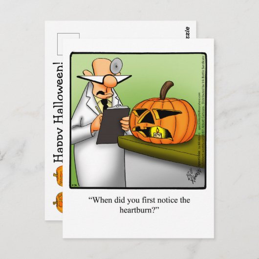 Grappig Halloween Pumpkin Humor Briefkaart (Voorkant / Achterkant)