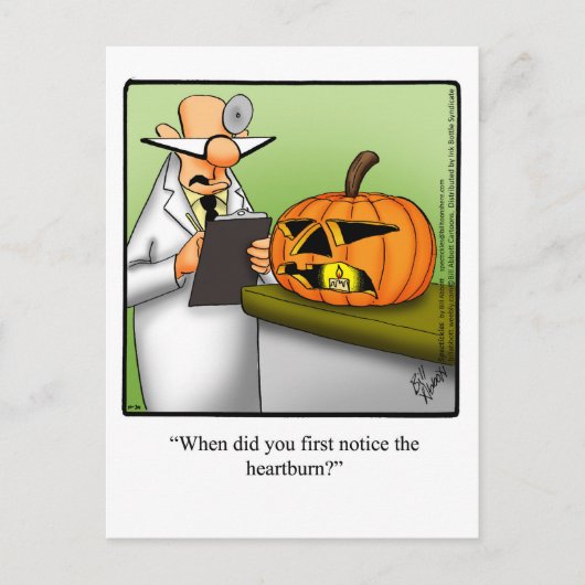 Grappig Halloween Pumpkin Humor Briefkaart (Voorkant)