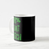 Grappig Halloween Quote 100 Die Witch Green Text D Koffiemok (Voorkant links)