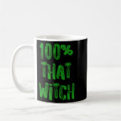 Grappig Halloween Quote 100 Die Witch Green Text D Koffiemok (Links)