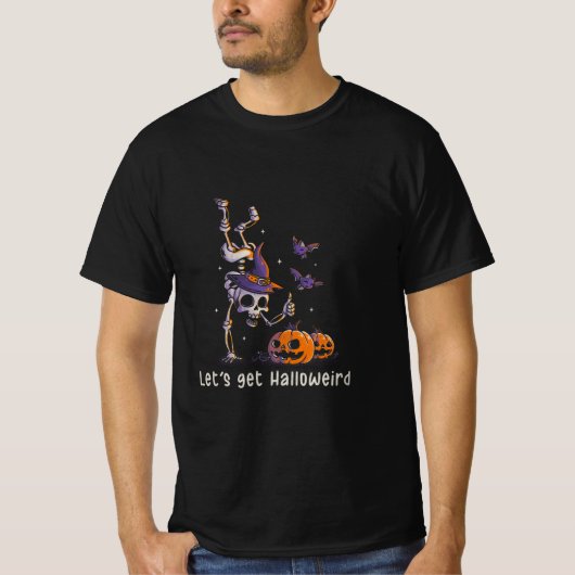 Grappig Halloween Quote Laten we Halloween krijgen T-shirt (Voorkant)
