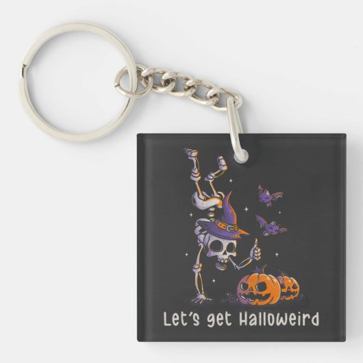 Grappig Halloween Quote Laten we Halloween Pun kri Sleutelhanger (voorkant)