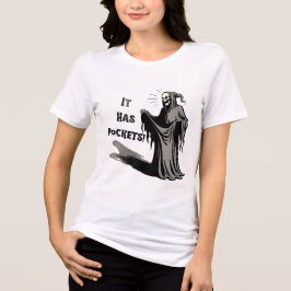 Grappig Halloween-shirt, het heeft zakken Grim Rea Tri-Blend Shirt