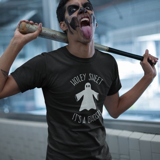 Grappig Halloween Shirt - Holey Sheet Het is een G