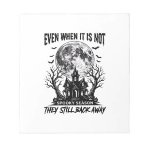 Grappig Halloween-shirt Spookseizoen Wegloopontwer Notitieblok