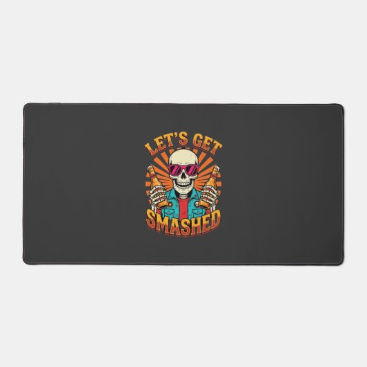 Grappig Halloween Skelet Bier Gebroken Design_1 Bureaumat (Voorkant)