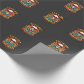 Grappig Halloween Skelet Bier Gebroken Design_1 Cadeaupapier (Hoek)