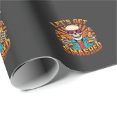 Grappig Halloween Skelet Bier Gebroken Design_1 Cadeaupapier (Rol Hoek)