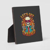 Grappig Halloween Skelet Bier Gebroken Design_1 Fotoplaat (Voorkant)
