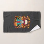 Grappig Halloween Skelet Bier Gebroken Design_1 Handdoek (Handdoek)