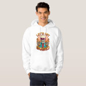 Grappig Halloween Skelet Bier Gebroken Design_1 Hoodie (Voorkant volledig)