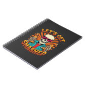Grappig Halloween Skelet Bier Gebroken Design_1 Notitieboek (Linkerzijde)