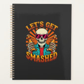 Grappig Halloween Skelet Bier Gebroken Design_1 Planner (Voorkant)