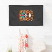 Grappig Halloween Skelet Bier Gebroken Design_1 Spandoek (Insitu)