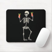 Grappig Halloween skelet Drink Bloody Mary Tail Muismat (Met muis)