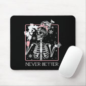 Grappig Halloween Skelet Drink Coffee Quote Nev Muismat (Met muis)