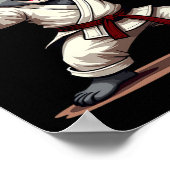 Grappig Halloween Skelet Drink Martini Tail Poster (Hoek)