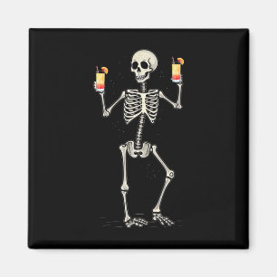 Grappig Halloween skelet Drink Tequila Sunrise Magneet