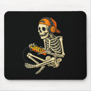 Grappig Halloween Skelet Gamer Video Gaming Jongen Muismat