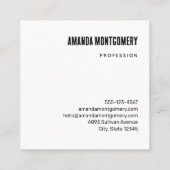 Grappig Halloween Skelet met Top Hat Vierkante Visitekaartje (Achterkant)