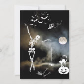 Grappig Halloween skelet Party Halloween Kaart (Voorkant)