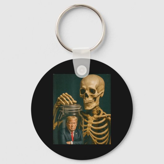 Grappig Halloween-skelet Sleutelhanger (Voorkant)