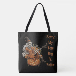 Grappig Halloween-skelet Tote Bag