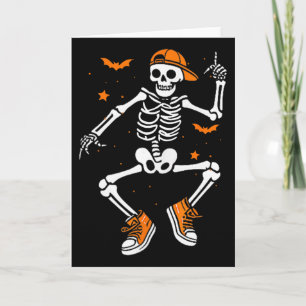 Grappig Halloween Skelet Trump Halloween Kostuum Kaart
