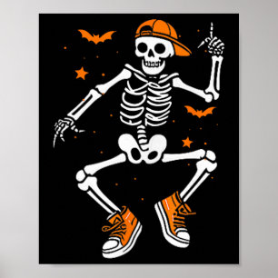 Grappig Halloween Skelet Trump Halloween Kostuum Poster