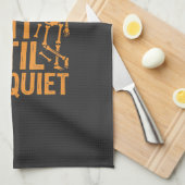 Grappig Halloween-skelet wachtend op stil ontwerp Theedoek (Quarter Fold)