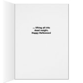 Grappig Halloween Skeleton Dode Gewichtheffen (Binnen (Rechts))