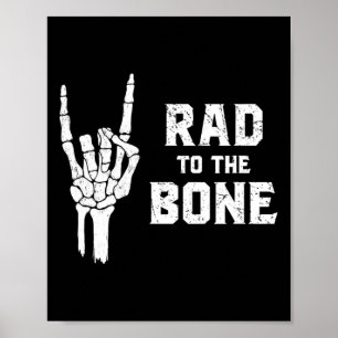 Grappig Halloween Skeleton Rock Hand Road to the B Poster