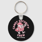 Grappig Halloween Snoep Citaat Snoep Beveiligingsp Sleutelhanger (Voorkant)
