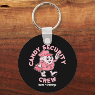 Grappig Halloween Snoep Citaat Snoep Beveiligingsp Sleutelhanger