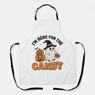 Grappig Halloween Snoep Geest Pompoen Vintage Ontw Schort