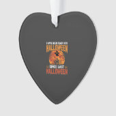 Grappig Halloween Spoken Huis Geest Maan Ontwerp Ornament (voorkant)
