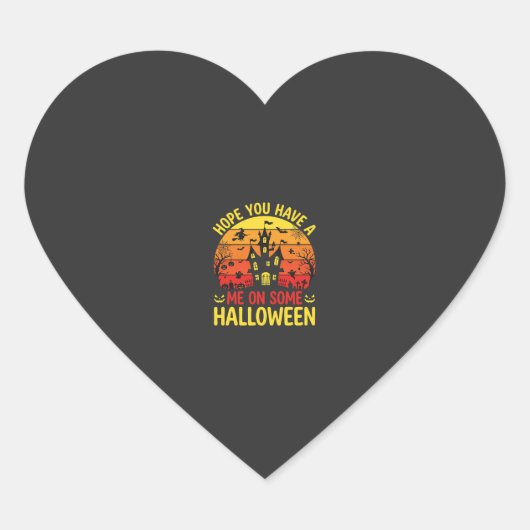 Grappig Halloween Spoken Huis Me Op Sommige Ontwer Hart Sticker (Voorkant)