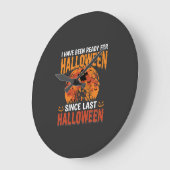 Grappig Halloween Spoken Huis Spook Maan Ontwerp Grote Klok (Hoek)
